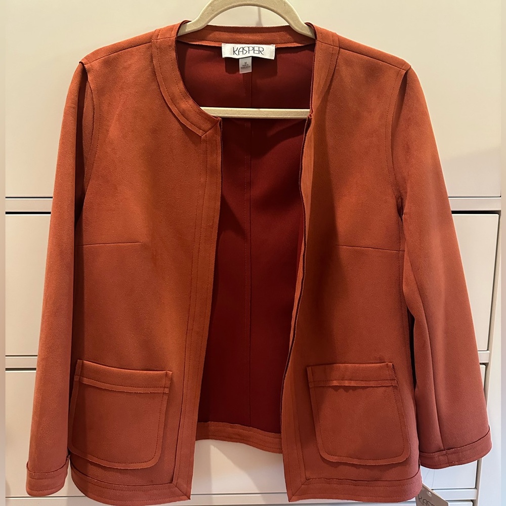 New Kasper Faux Suede Jacket